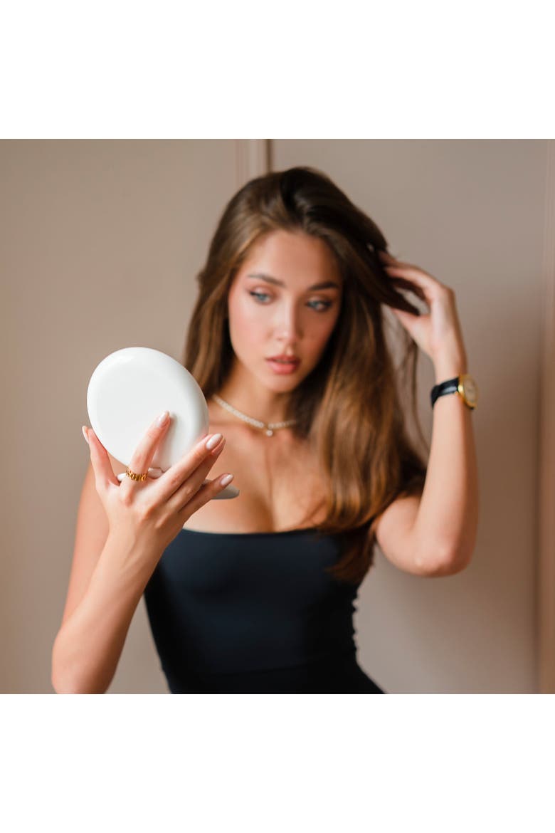 Rechargeable Lightweight 5-Inch LED Compact Mirror, Alternate, color, White
