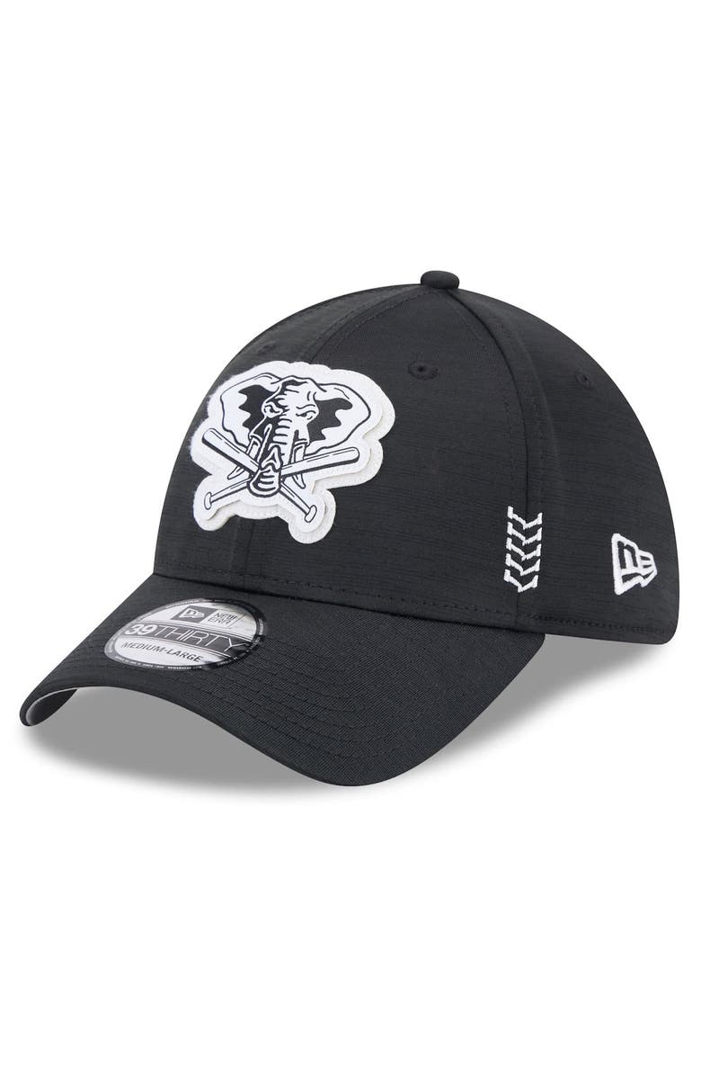 New Era Men's New Era Black Oakland Athletics 2024 Clubhouse 39THIRTY Flex Fit Hat, Alternate, color,