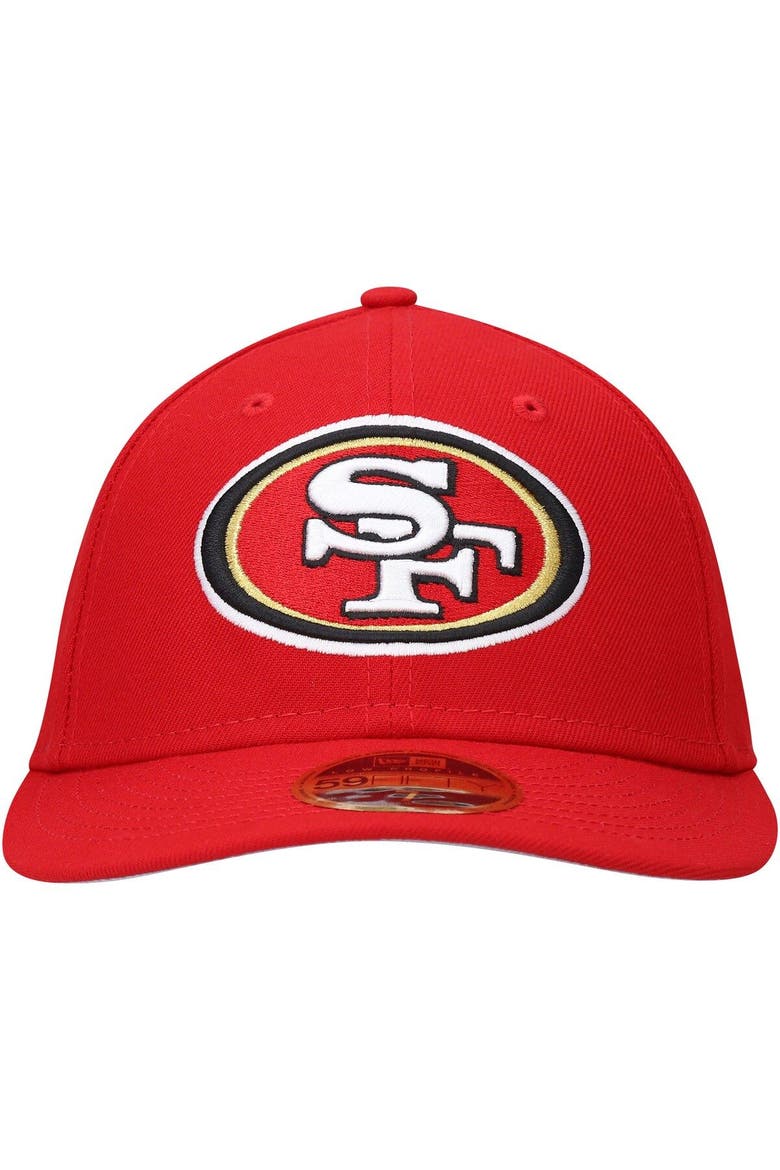 Men's New Era Scarlet San Francisco 49ers Omaha Low Profile 59FIFTY Fitted Hat, Alternate, color, Scarlet