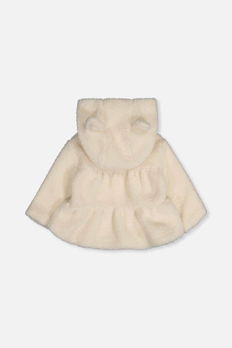 Hooded Zip Fleece Tiered Bear Ear Jacket, Alternate, color, Off-White