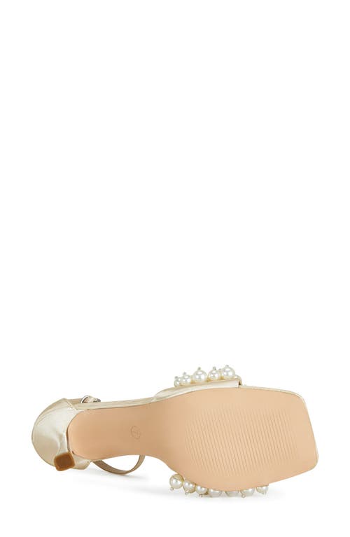 Azalea Wang Romily Ankle Strap Sandal In Beige