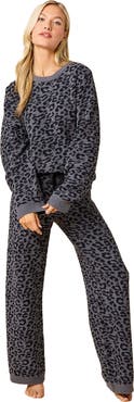 Softies Marshmallow Leopard Crew Neck Lounge Set