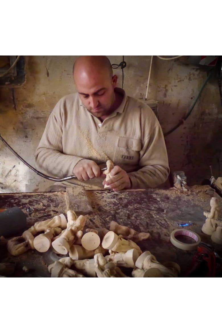 Carved Wood Nativity, Alternate, color, Olive