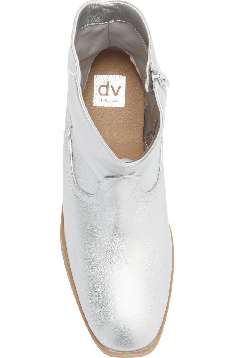 DV by Dolce Vita Kids' Shayke Western Boot, Alternate, color, Silver