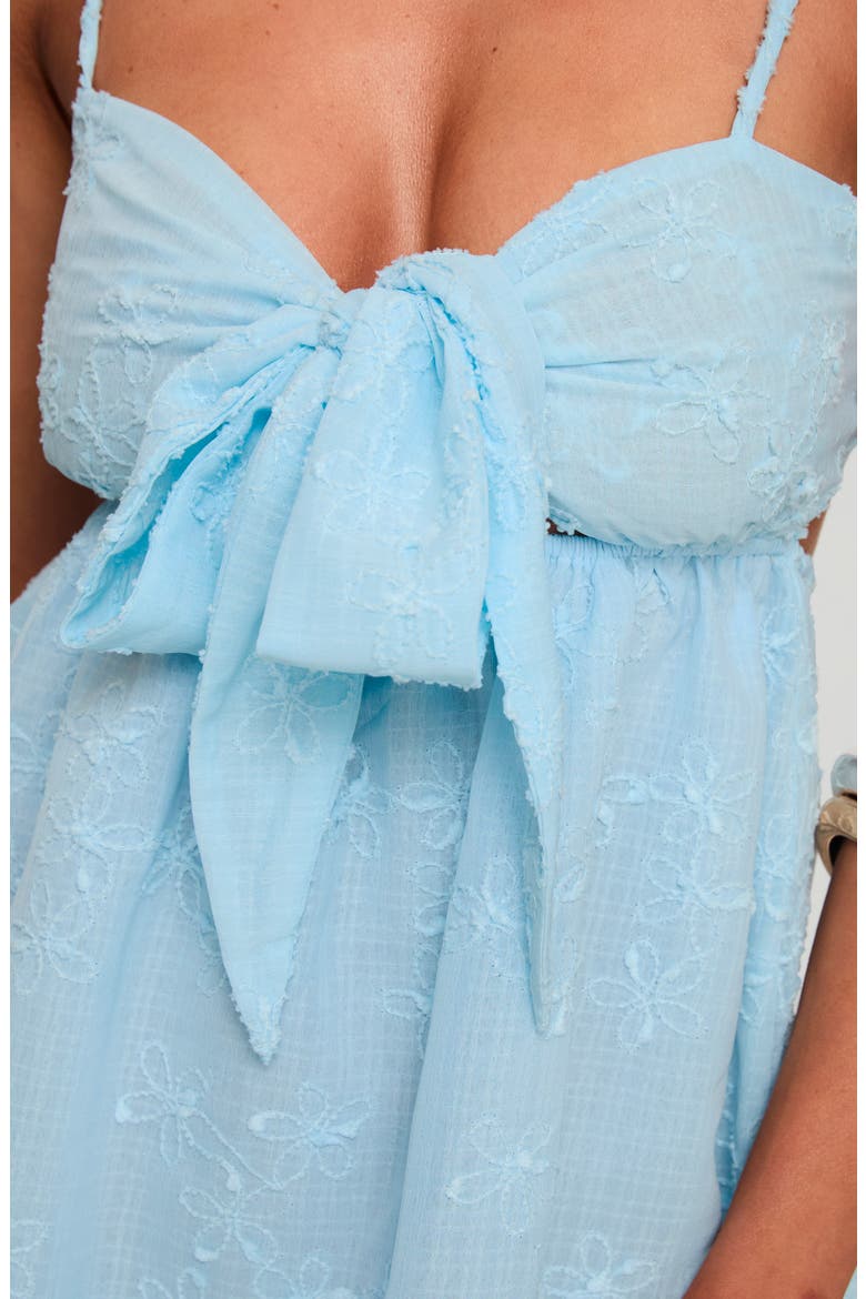 Granno Tie Front Minidress, Alternate, color, BLUE