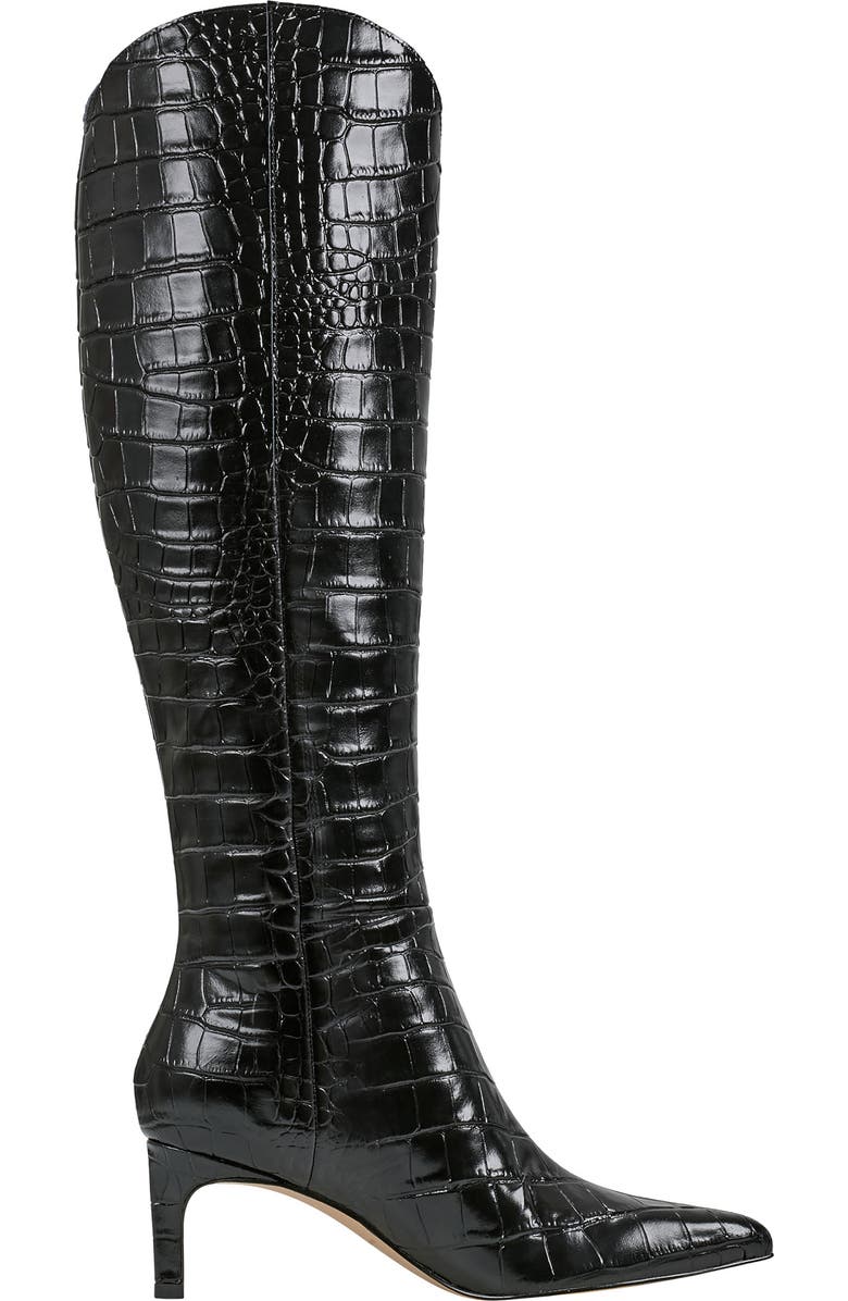 Marc Fisher LTD Quinnie Croc Embossed Over the Knee Boot, Alternate, color, Black