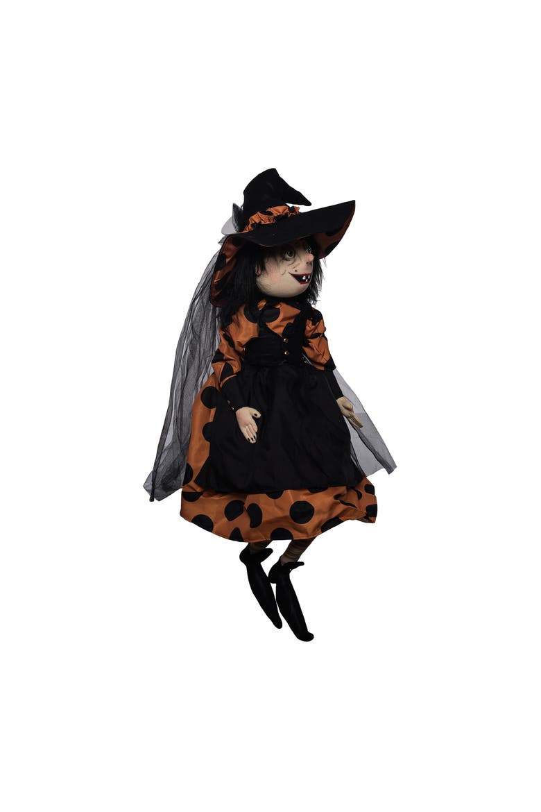 Felicia Witch Halloween Gathered Traditions Joe Spencer Figurine 38", Alternate, color, Black