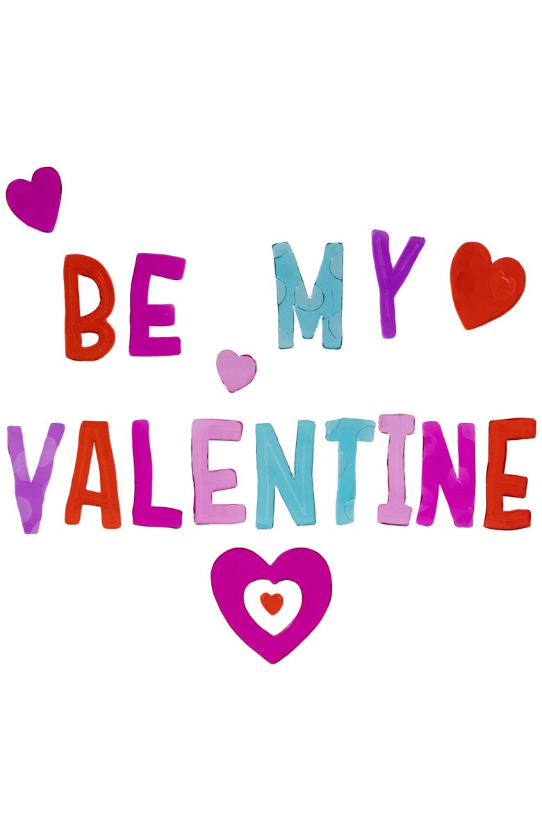 Northlight Set of 5 Double Sided Valentine's Day Gel Window Clings, Alternate, color, Red