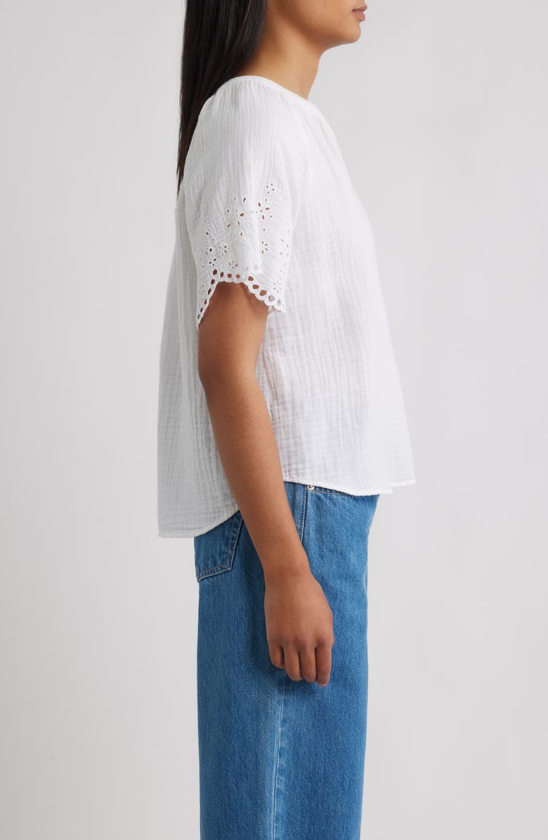 beachlunchlounge Dessa Eyelet Detail Cotton Top, Alternate, color, 