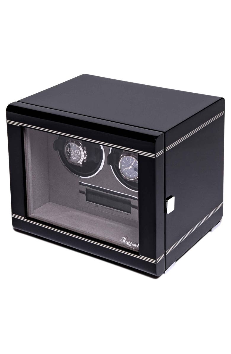 Rapport London FORMULA DUO WATCH WINDER, Alternate, color, Black