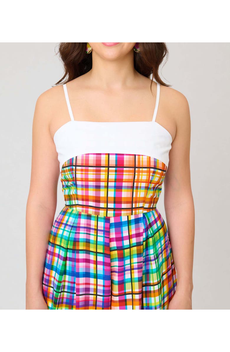 Unique Vintage Wide Leg Nancy Romper, Alternate, color, White Plaid