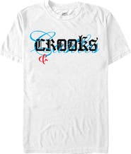 Crooks & Castles Men's Overlay Script Logo Graphic T-Shirt