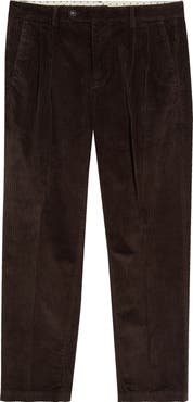 Massimo Alba Strallo2 Pleated Stretch Cotton Corduroy Trousers