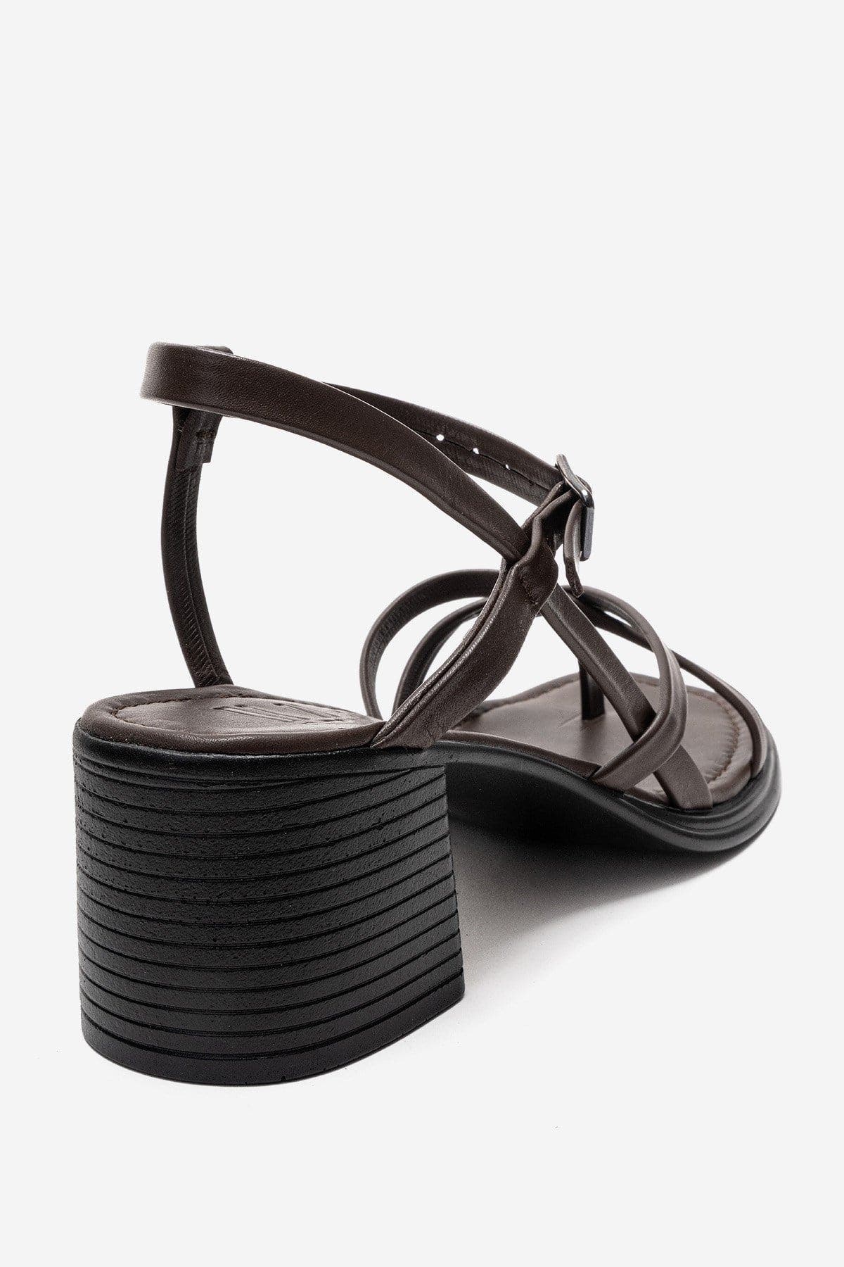 Lavish Leather Block Heel Sandal, Alternate, color, Brown