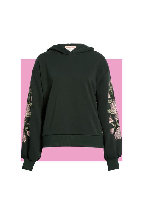 Embroidered Hooded Sweatshirt