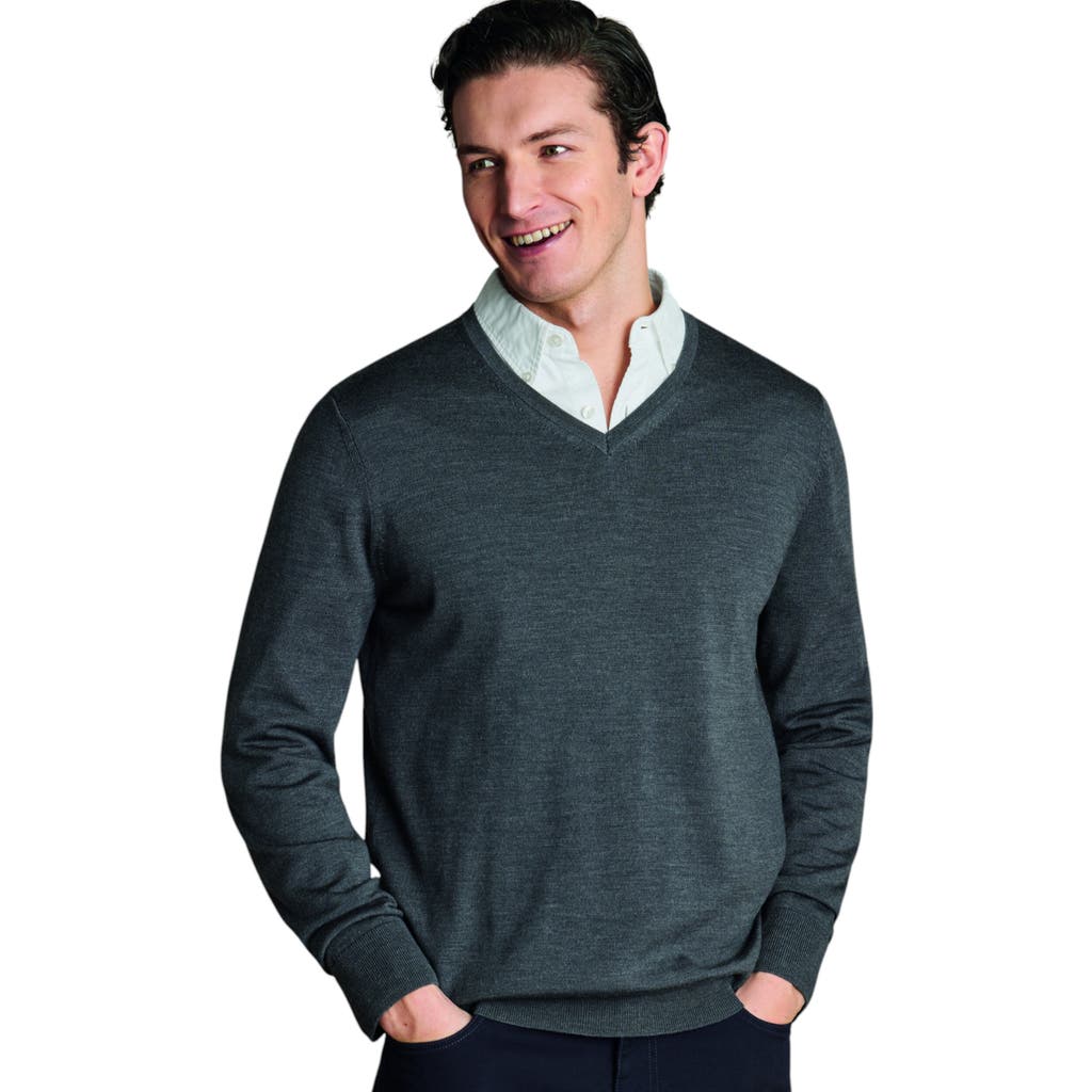 CHARLES TYRWHITT CHARLES TYRWHITT MERINO V-NECK SWEATER