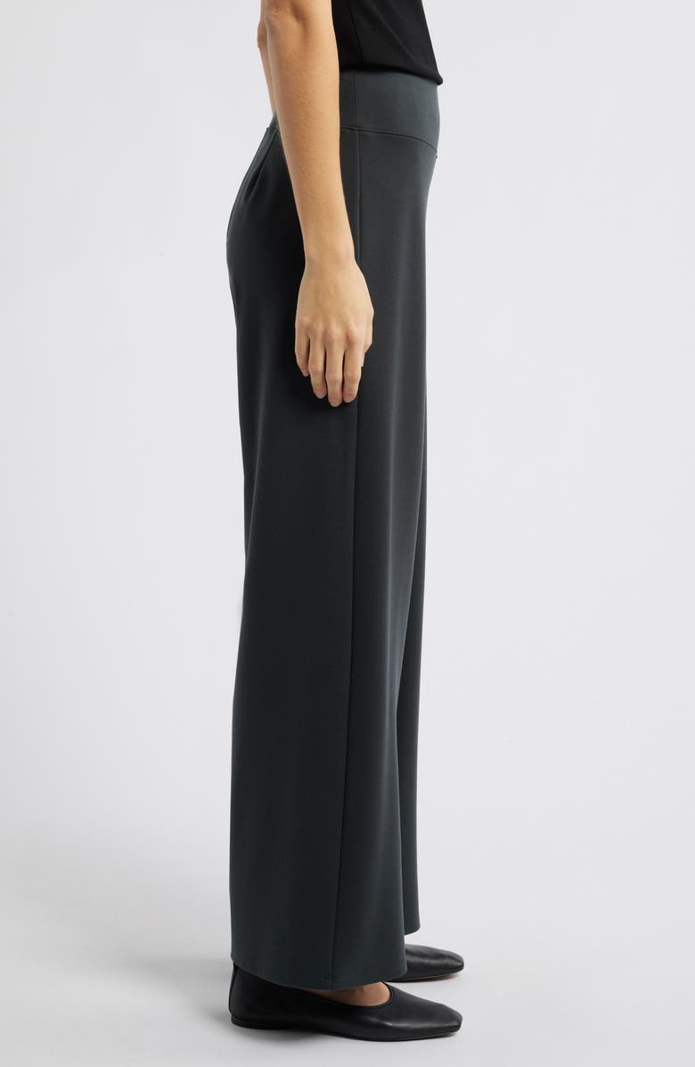 Eileen Fisher Wide Leg Double Knit Pants, Alternate, color, Grpht