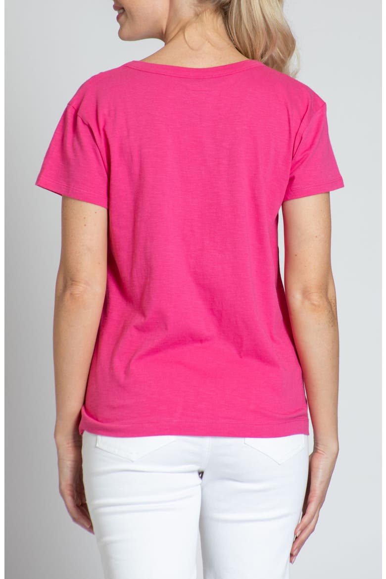 V-Neck High-Low T-Shirt, Alternate, color, PINK