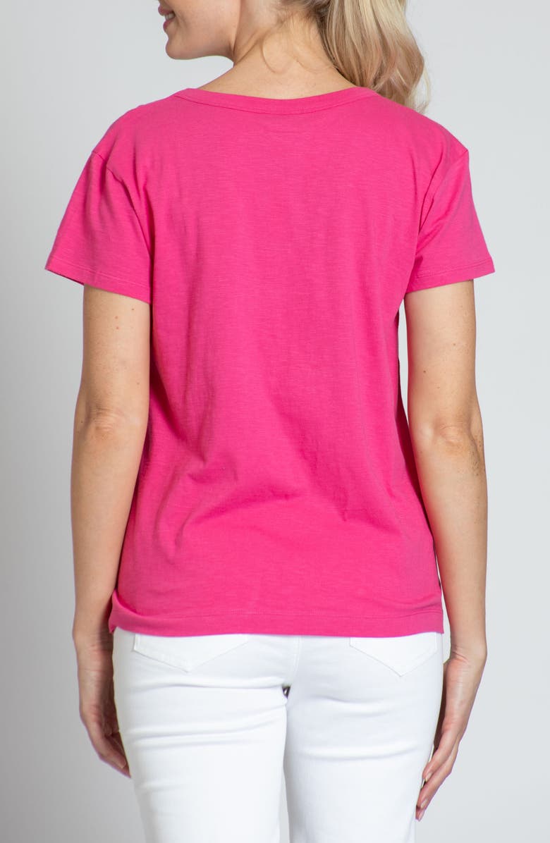 APNY V-Neck High-Low T-Shirt, Alternate, color, Pink