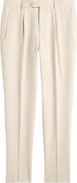 BOSS Peet Pleated Alpaca Blend Dress Pants