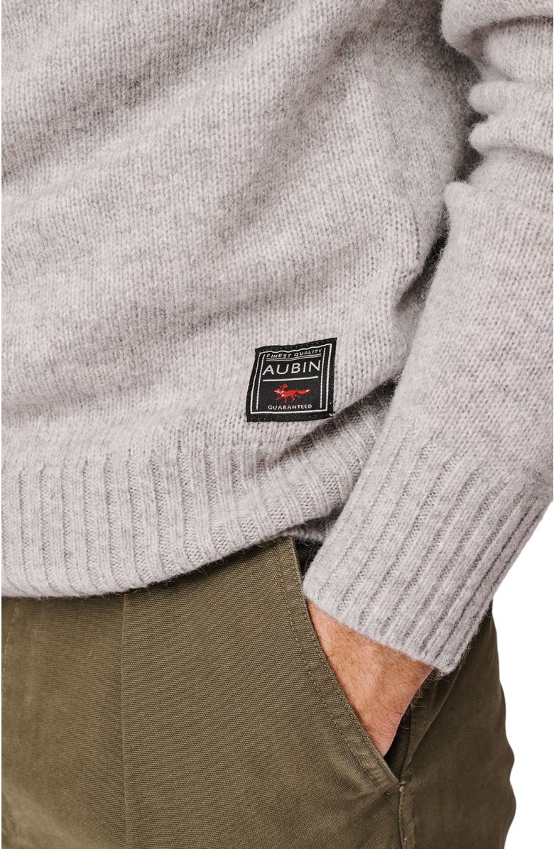 Aubin Prestwick Shetland Crew Neck Sweater, Alternate, color, Silver