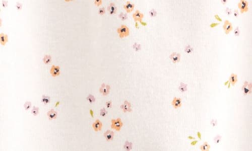 Nordstrom Print Cotton Jersey Ruffle Romper In Pink