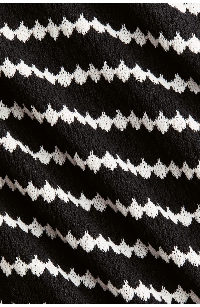 H&M Mama Before & After Knitted Trousers, Alternate, color, Black/Striped