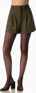 IVONNE High-Waist Wide-Leg Cuffed Tailored Shorts