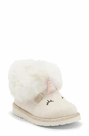 Kids' Faux Fur Unicorn Cozy Boot