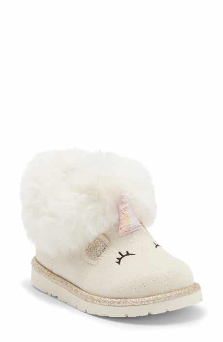 Kids' Faux Fur Unicorn Cozy Boot