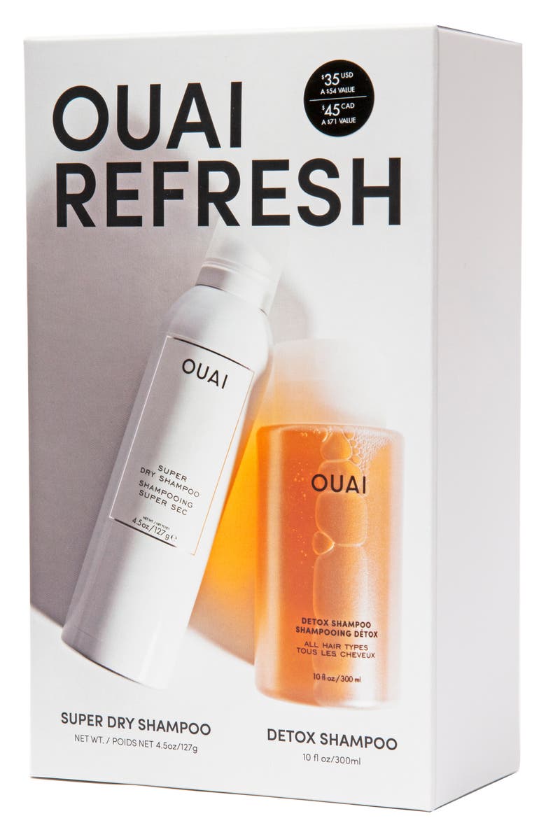 OUAI Super Dry & Detox Shampoo Set $54 Value, Alternate, color, 
