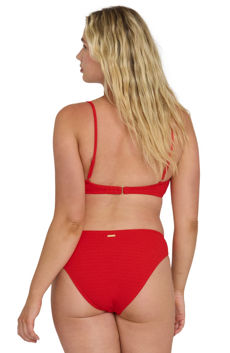 Billabong Rising Tide Textured Bikini Top, Alternate, color, Fiesta Red