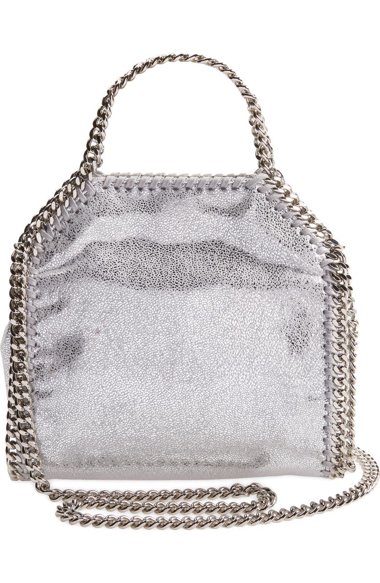 Stella McCartney Tiny Falabella Shaggy Deer Faux Leather Tote, Alternate, color,