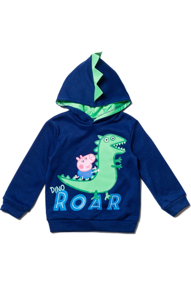 George Pig Cosplay Fleece Hoodie and Pants Set, Alternate, color, George Navy Blue
