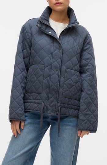 Vero Moda Laguna Quilted Jacket In Blue