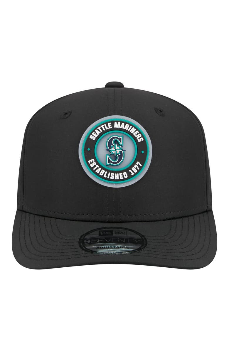 New Era Men's New Era Black Seattle Mariners Circle 9SEVENTY Adjustable Hat, Alternate, color, Black