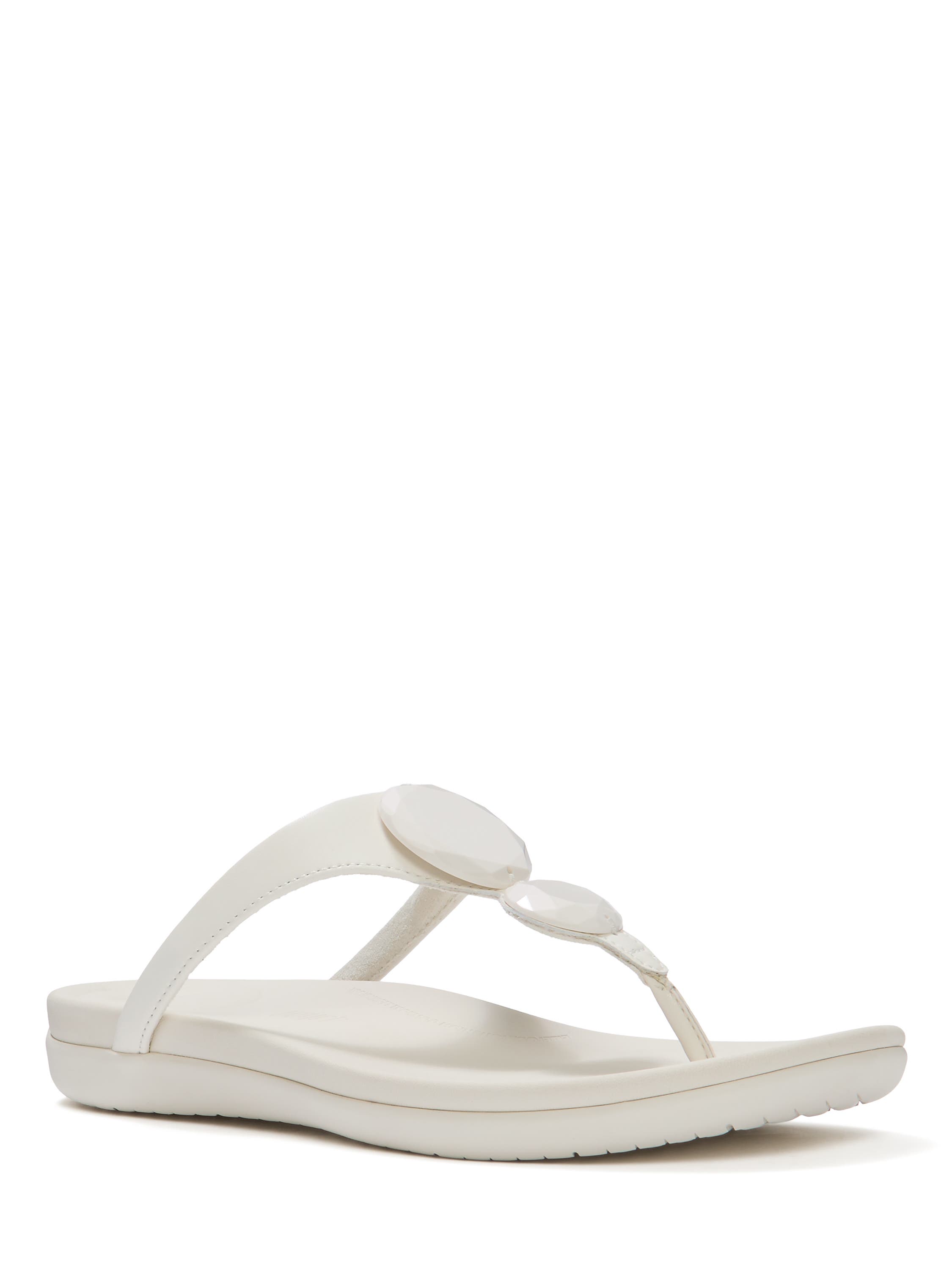 FitFlop Solay Glossy-Disc Toe-Post, Main, color, Cream