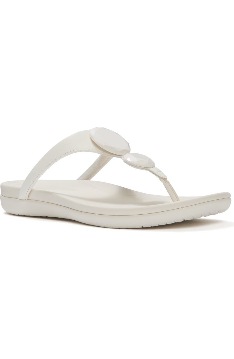 FitFlop Solay Glossy-Disc Toe-Post, Main, color, Cream