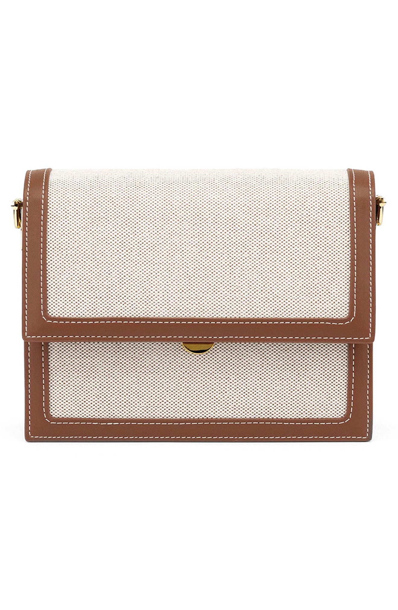 JW PEI Mini Flap Crossbody Bag, Alternate, color, Beige Canvas