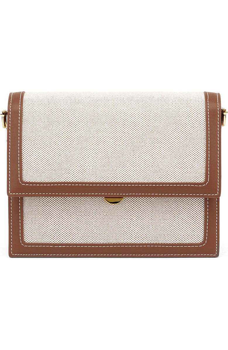 JW PEI Mini Flap Crossbody Bag, Alternate, color, Beige Canvas