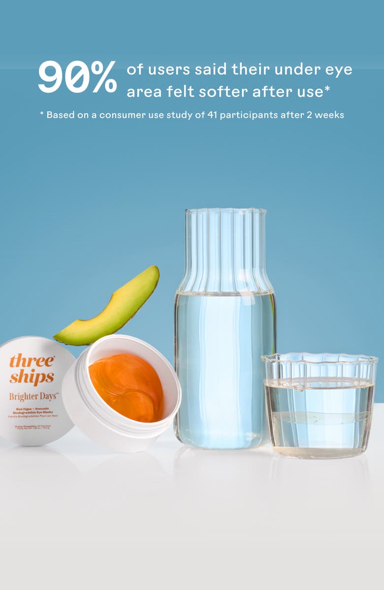 Three Ships Brighter Days<sup>™</sup> Red Algae + Avocado Biodegradable Eye Mask - 15 Pack, Alternate, color,