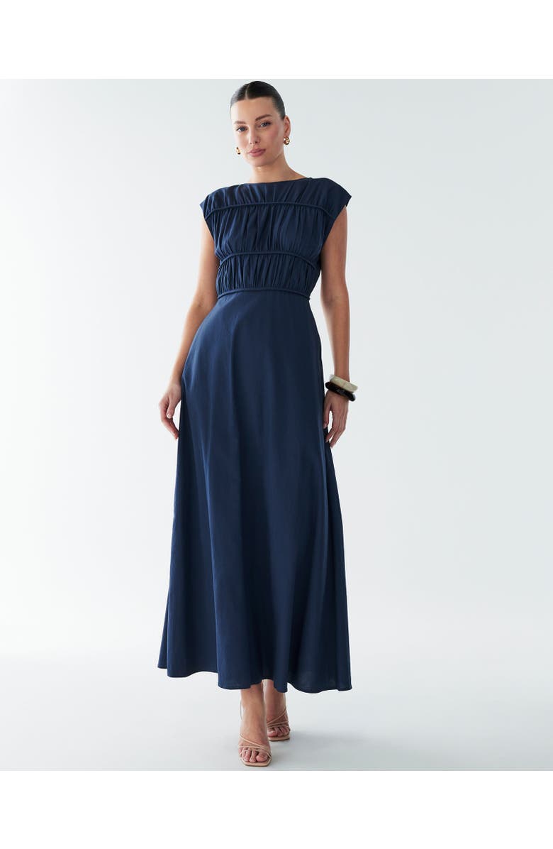 BWLDR Eden Maxi Dress, Main, color, Navy Blue