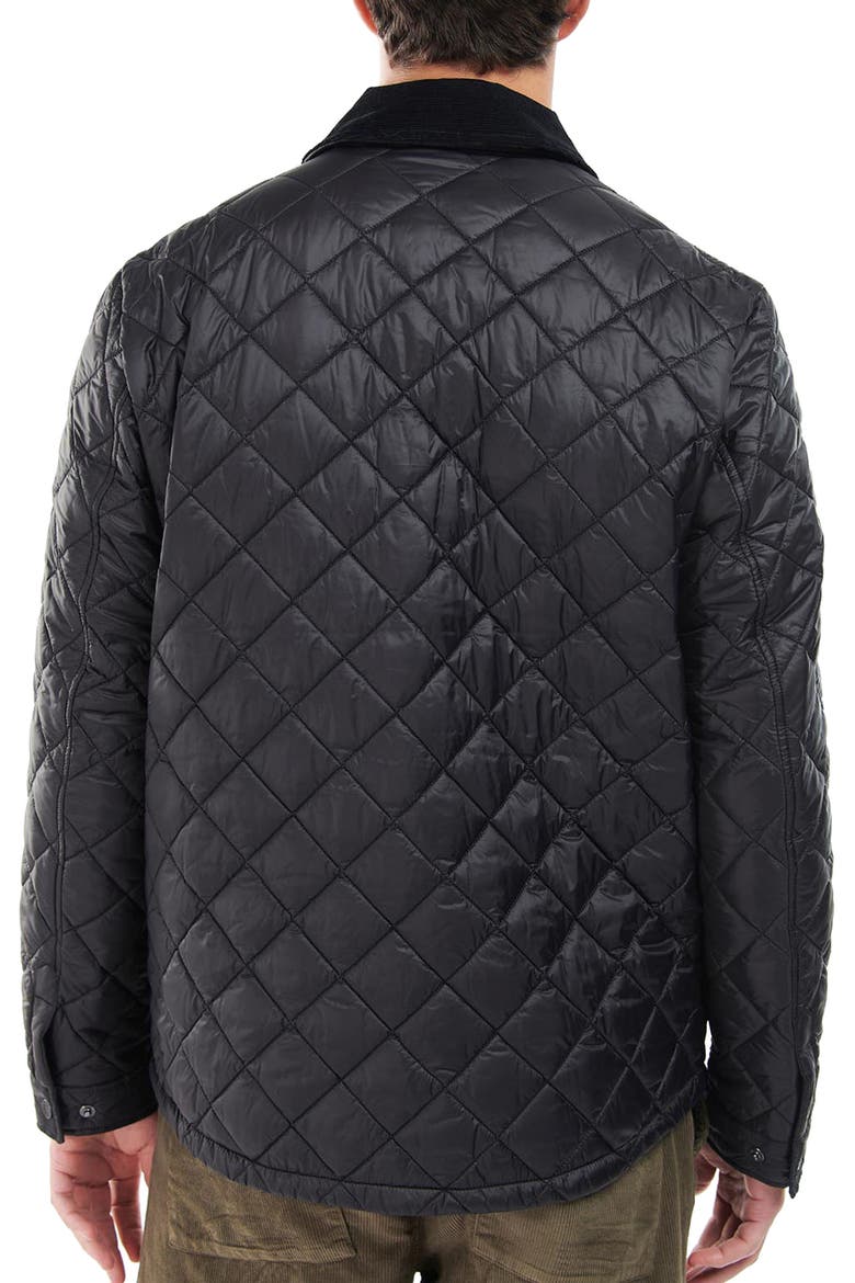 Quilted Shirt Jacket, Alternate, color, BLACK