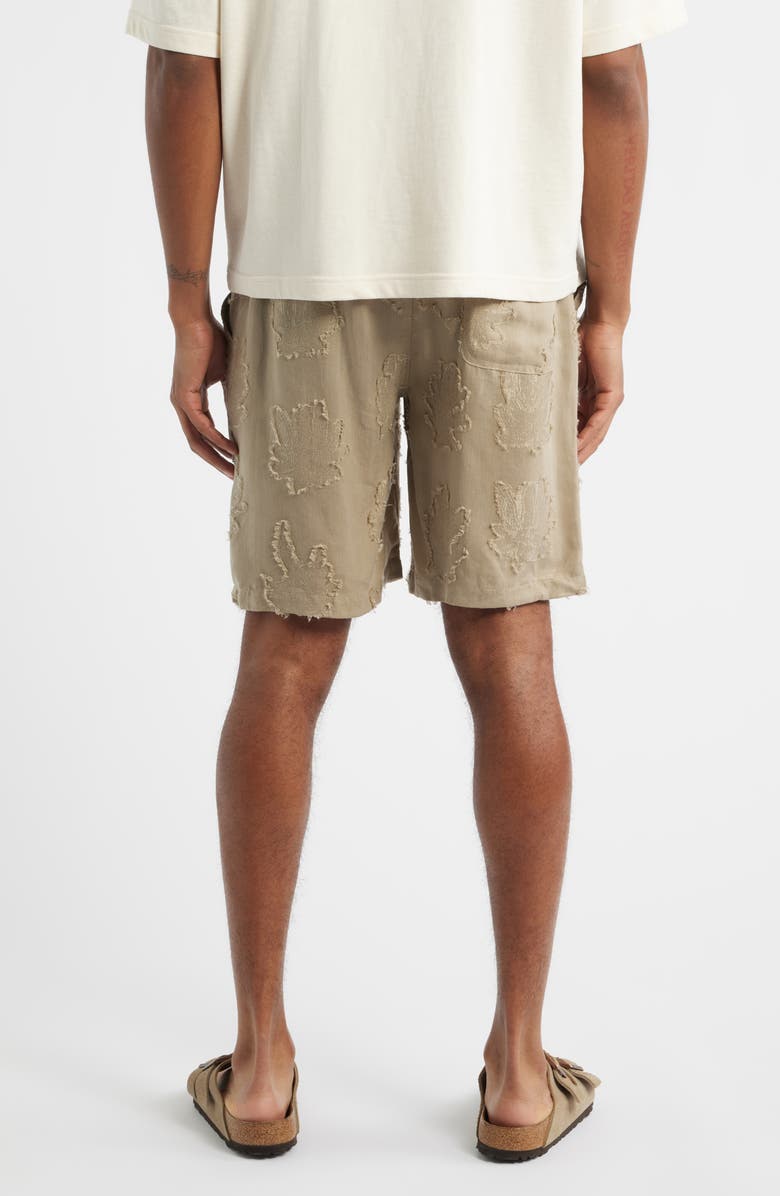 OAS Palmoza Nicola Jacquard Fil Coupé Drawstring Shorts, Alternate, color, Light Brown