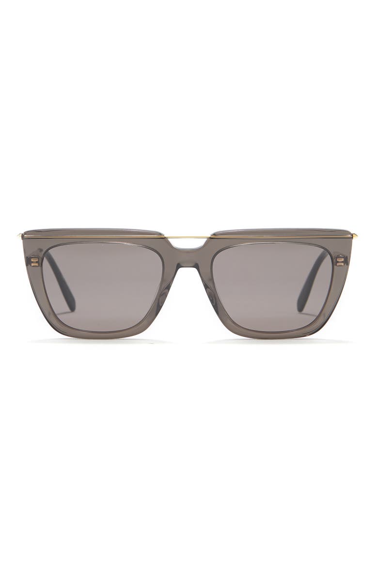 Alexander McQueen 54mm Cat Eye Sunglasses, Main, color, GREY GOLD GREY/GRY