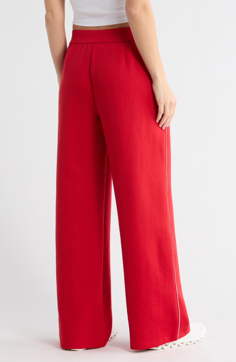 Beyond Yoga Wide Leg Spacer Knit Pants, Alternate, color, Holly Red
