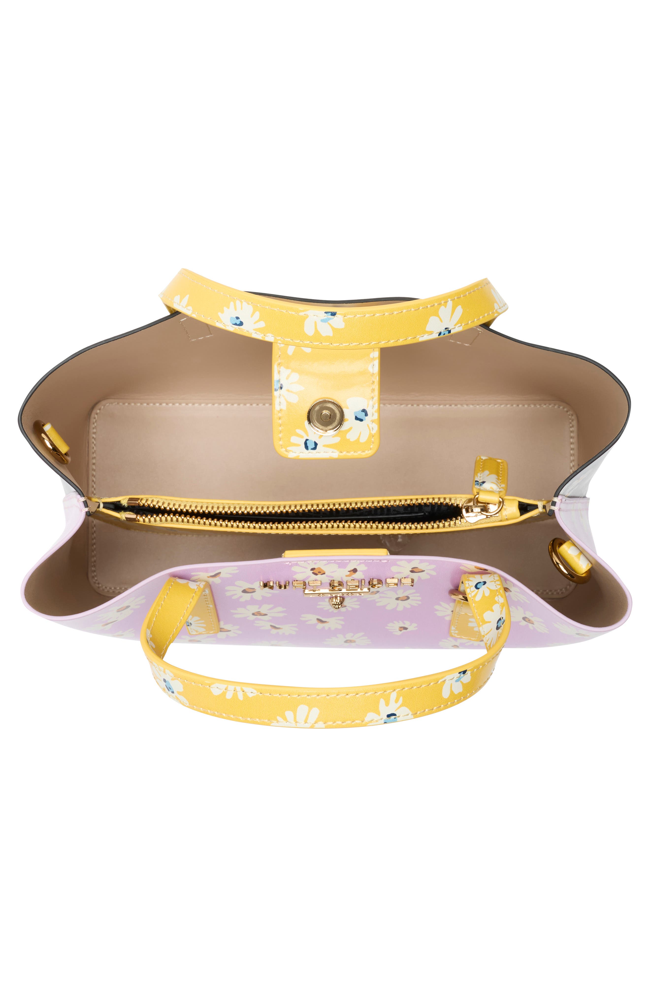 Kurt Geiger London Hampstead Small Tote, Alternate, color, Lavender/ Black Multi