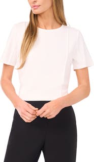 Halogen® Princess Seam Short Sleeve Top
