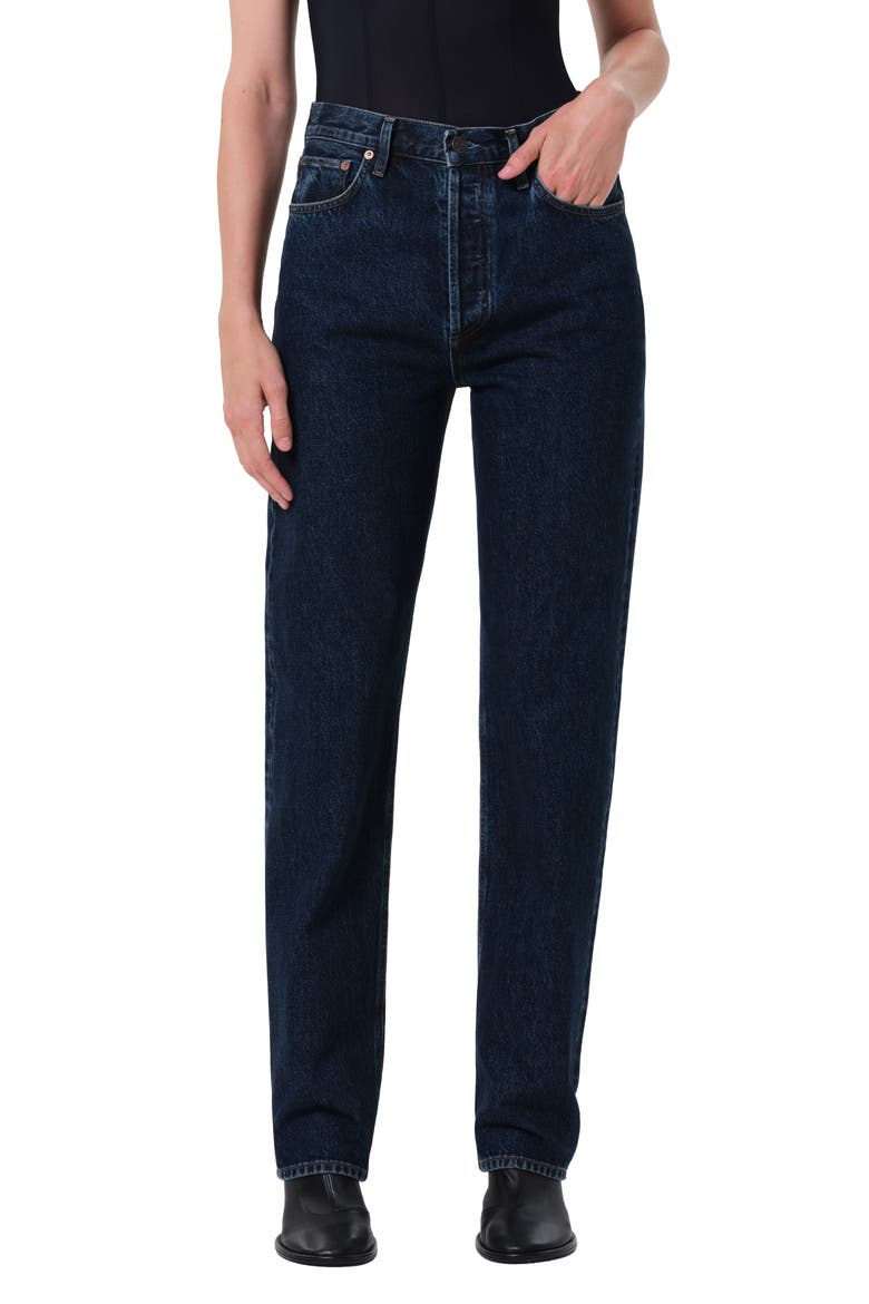 '90s Pinch Waist Jeans, Main, color, PENDULUM MEDIU