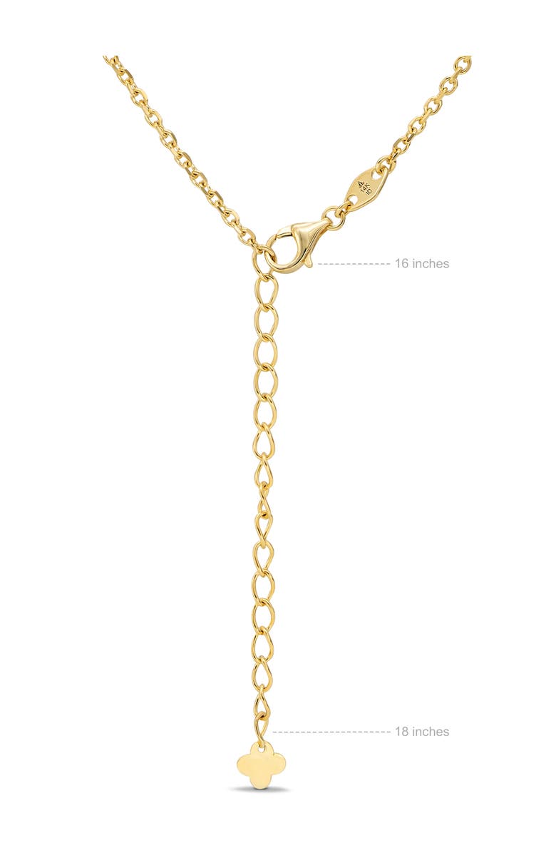 DEVATA Mother of Pearl Clover Chain Necklace in 14K Gold, 14mm, Alternate, color, Yellow Gold